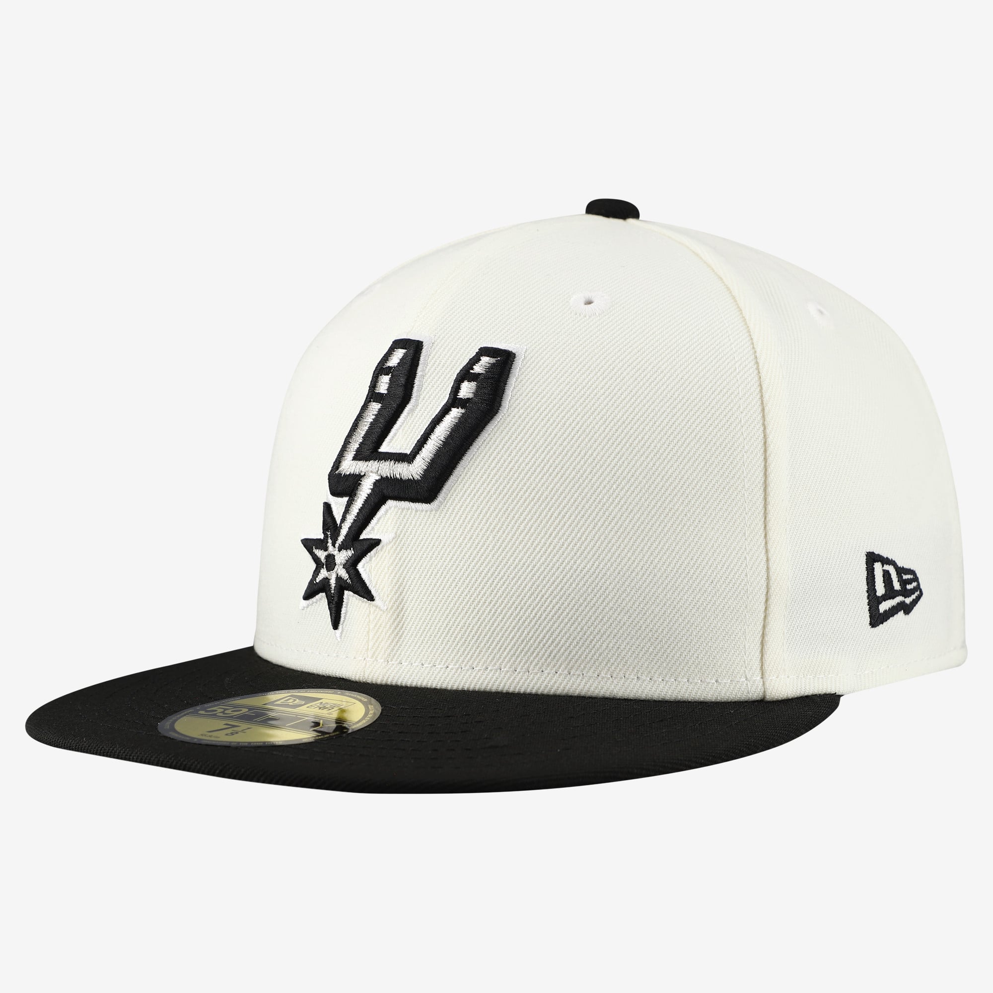 Men's New Era White/Black San Antonio Spurs Chrome 59FIFTY Fitted Hat