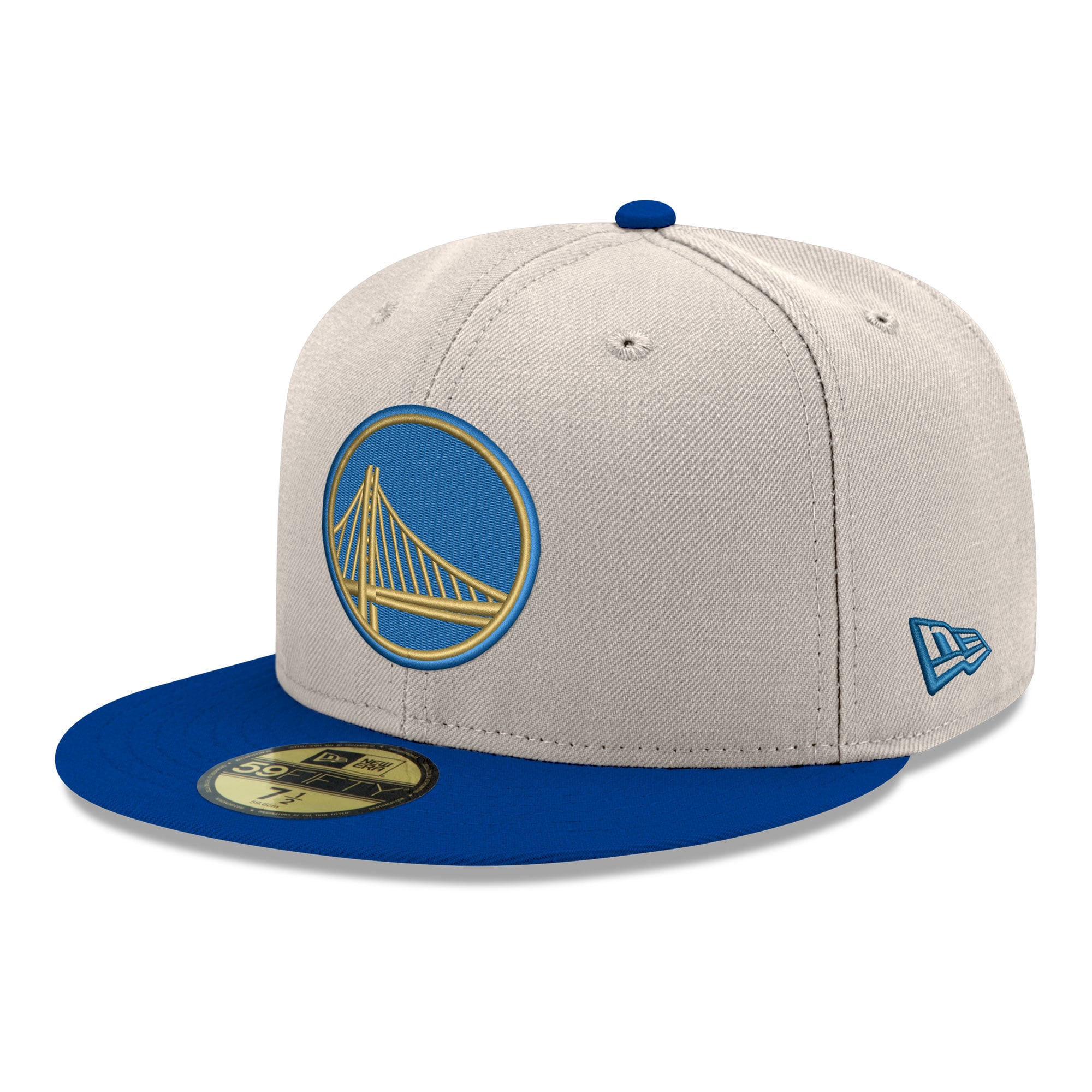 Men's New Era  Gray/Royal Golden State Warriors Chrome 59FIFTY Fitted Hat