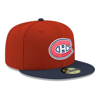 Men's New Era  Red Montreal Canadiens Core Logo Two-Tone 59FIFTY Fitted Hat