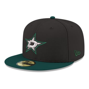Men's New Era  Black Dallas Stars Core Logo Two-Tone 59FIFTY Fitted Hat