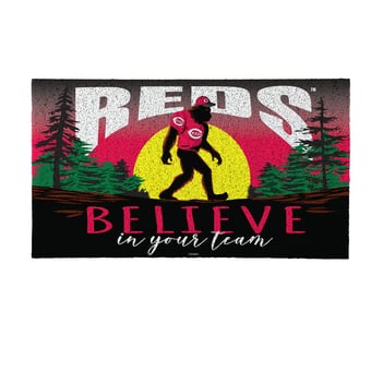 Cincinnati Reds 28" x 16" Bigfoot Believe in Your Team Turf Door Mat