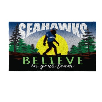 Seattle Seahawks 28" x 16" Bigfoot Believe in Your Team Turf Door Mat