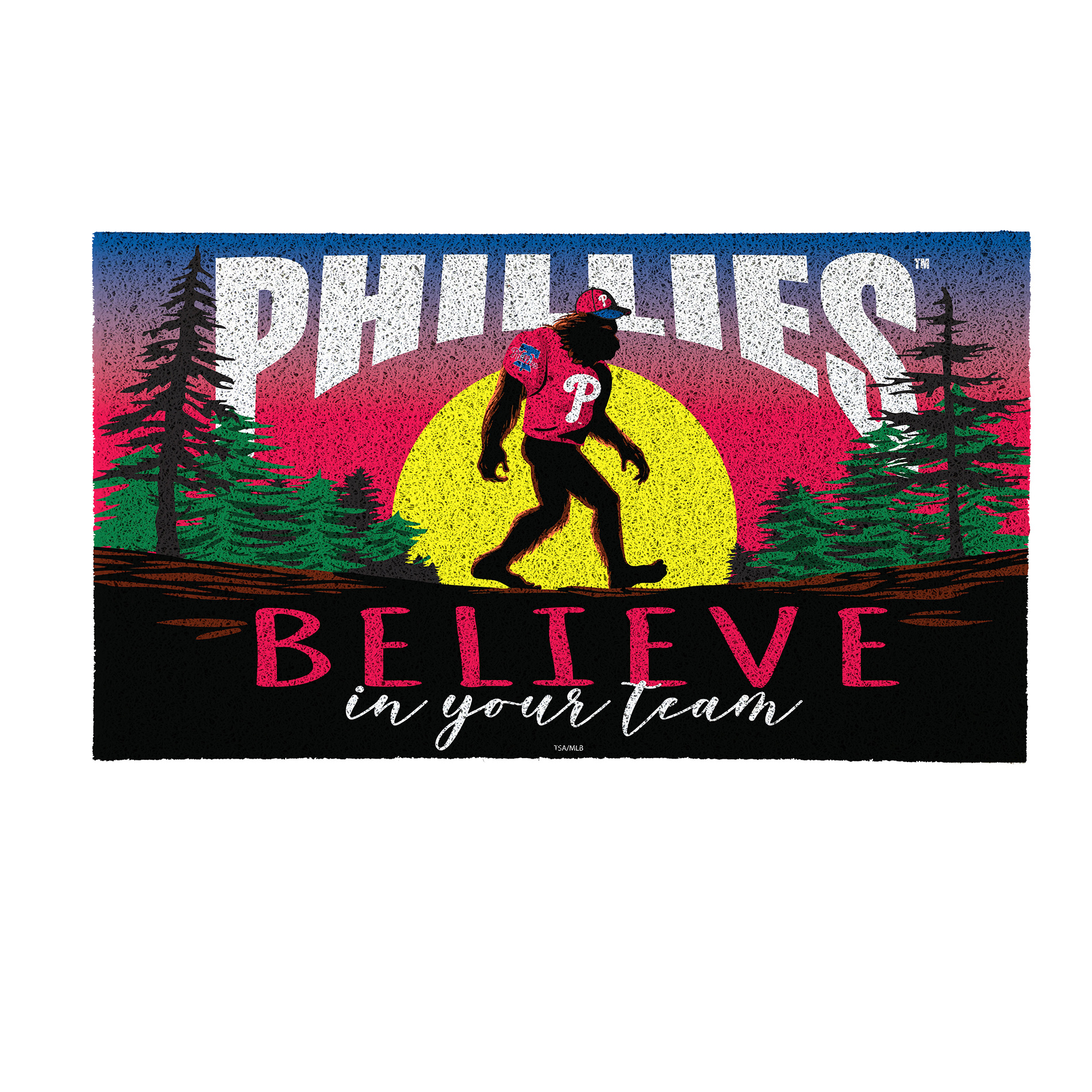 Philadelphia Phillies 28" x 16" Bigfoot Believe in Your Team Turf Door Mat