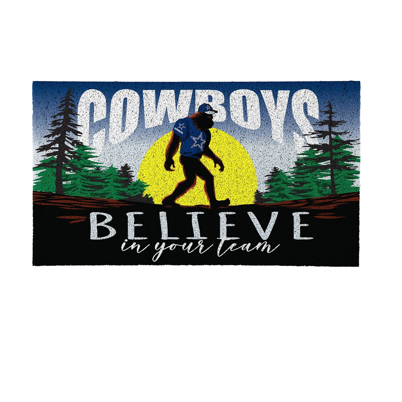 Dallas Cowboys 28″ x 16″ Bigfoot Believe in Your Team Turf Door Mat