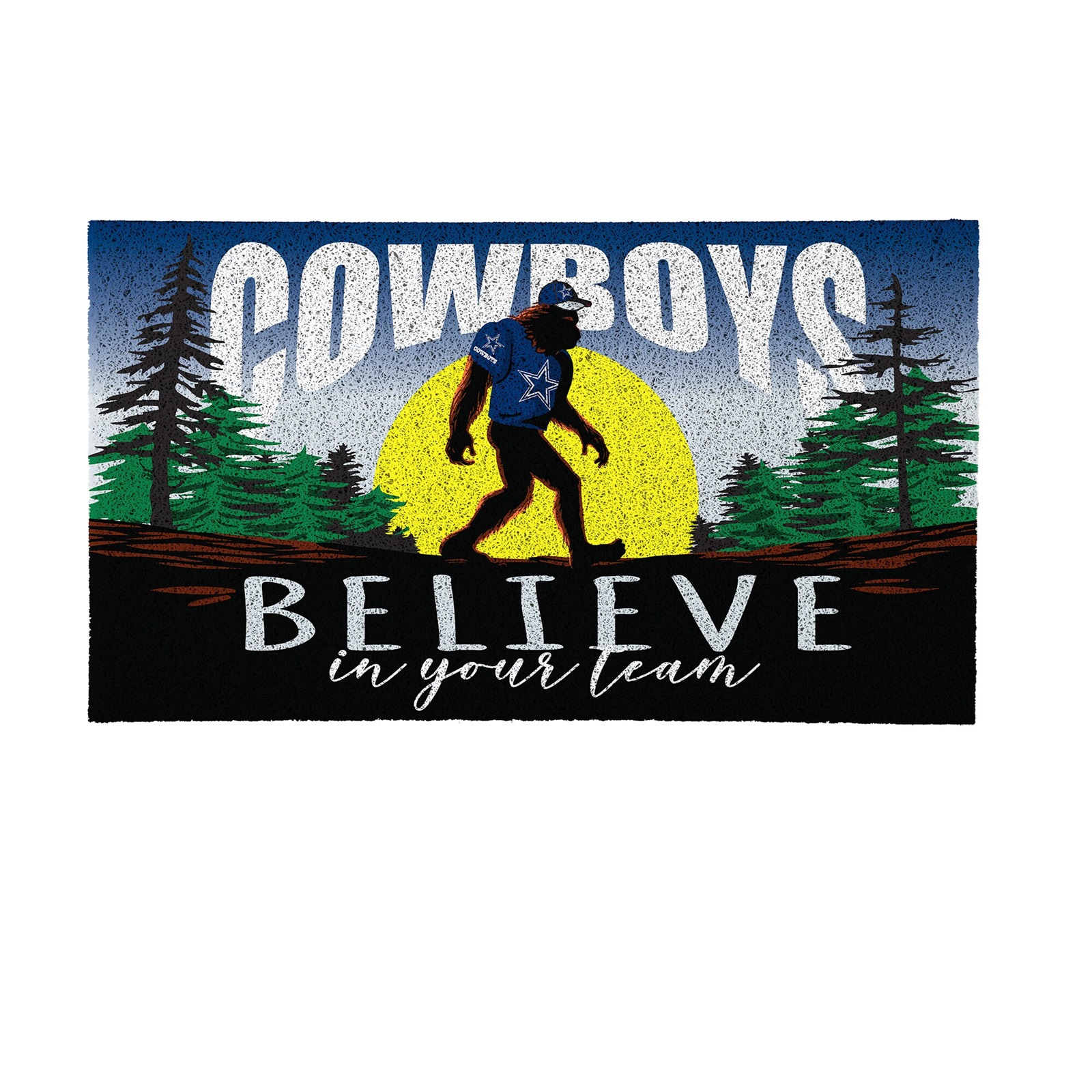 Dallas Cowboys 28" x 16" Bigfoot Believe in Your Team Turf Door Mat