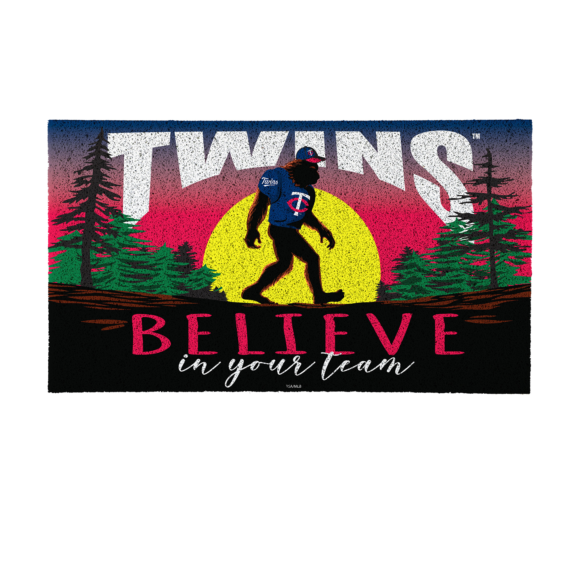Minnesota Twins 28" x 16" Bigfoot Believe in Your Team Turf Door Mat