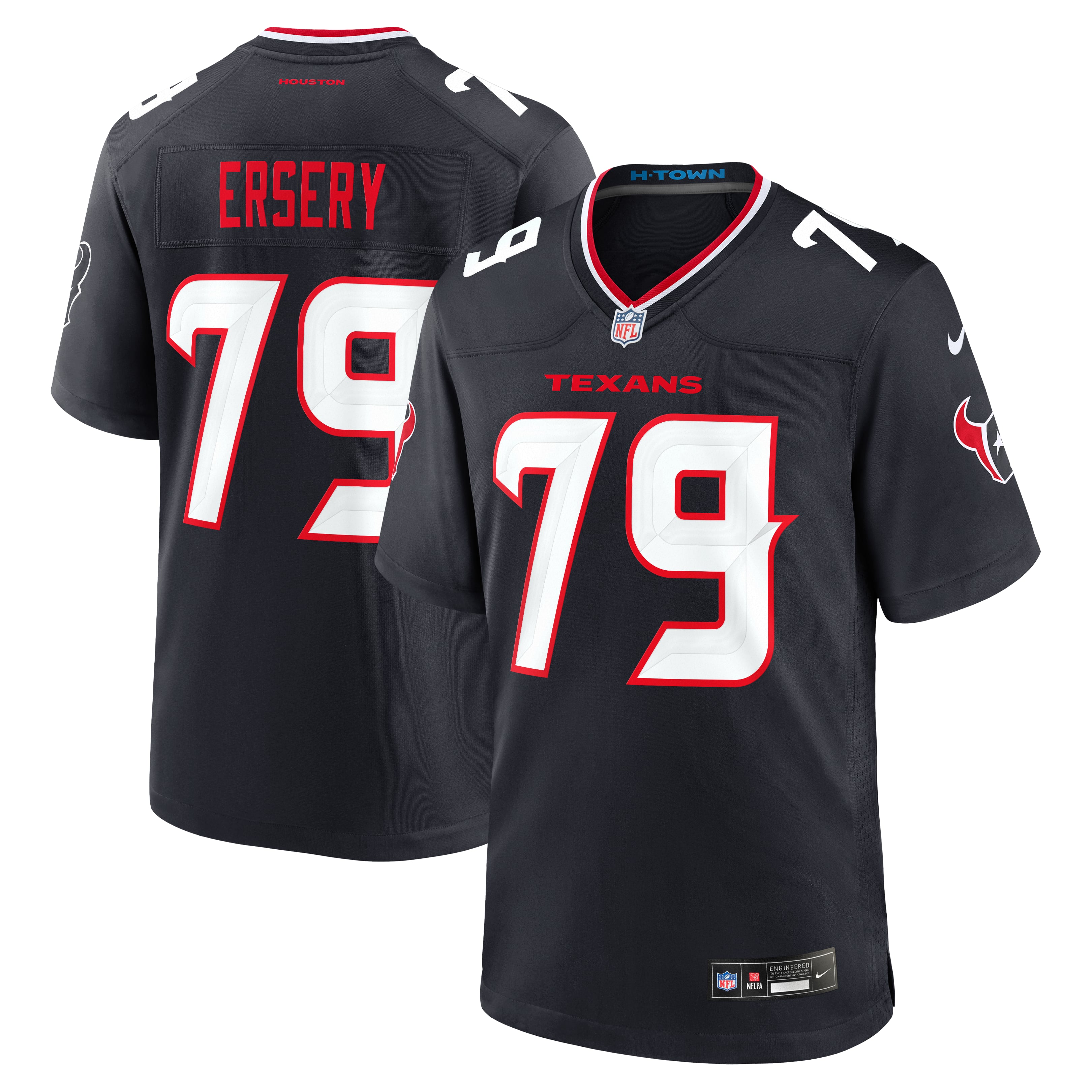Men's Nike Aireontae Ersery  Navy Houston Texans Team Game Jersey
