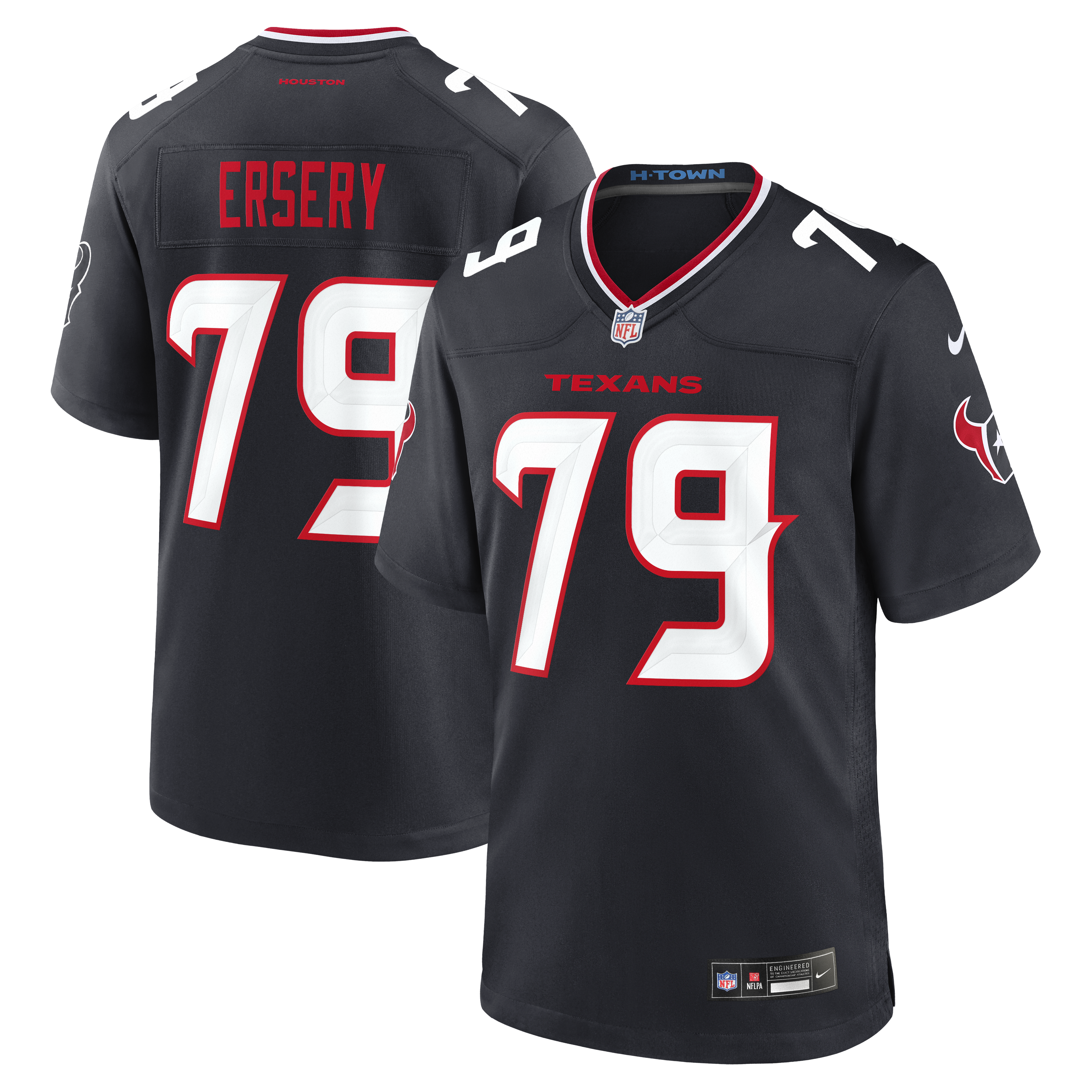 Men's Nike Aireontae Ersery Navy Houston Texans Team Game Jersey