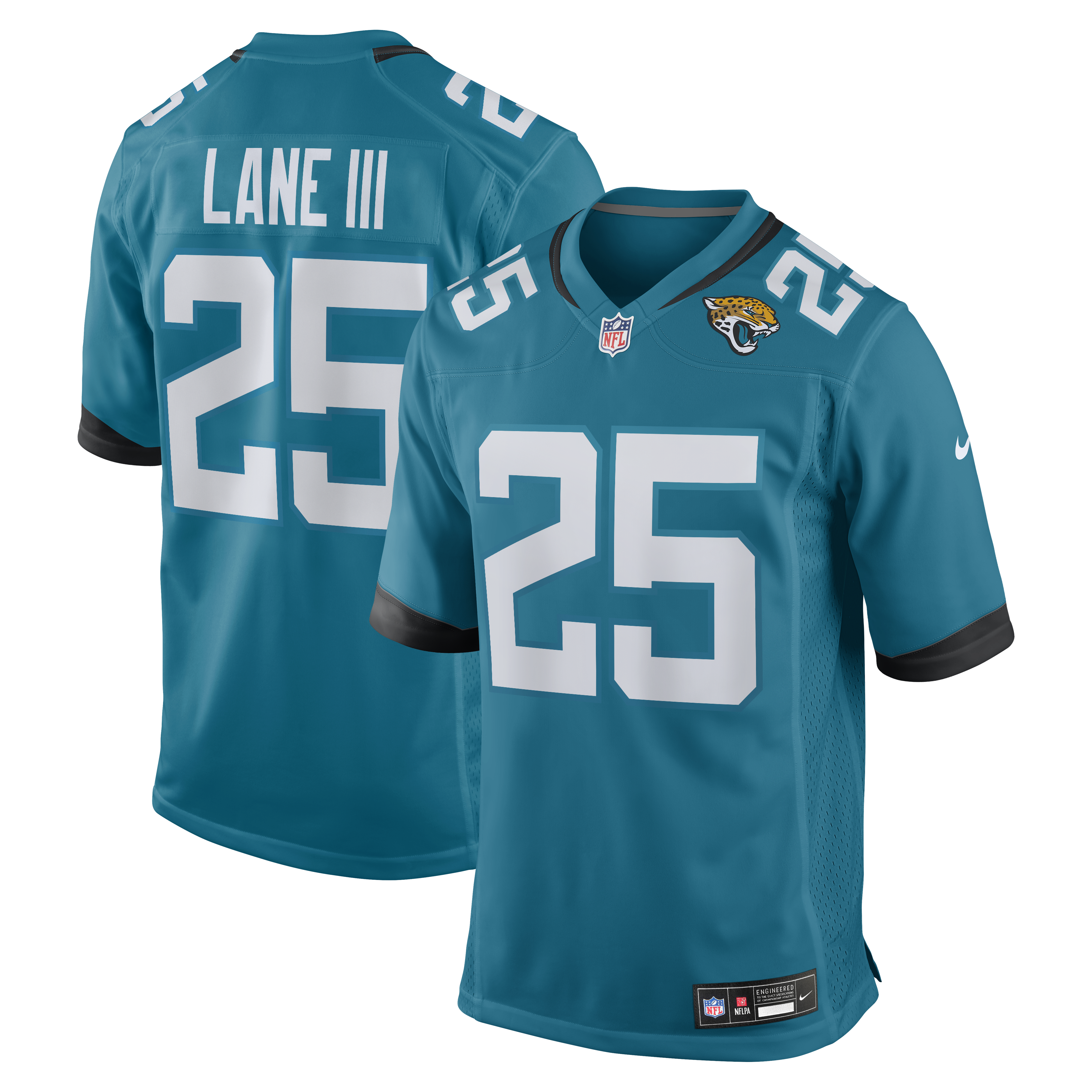 Men's Nike Rayuan Lane III  Teal Jacksonville Jaguars Team Game Jersey