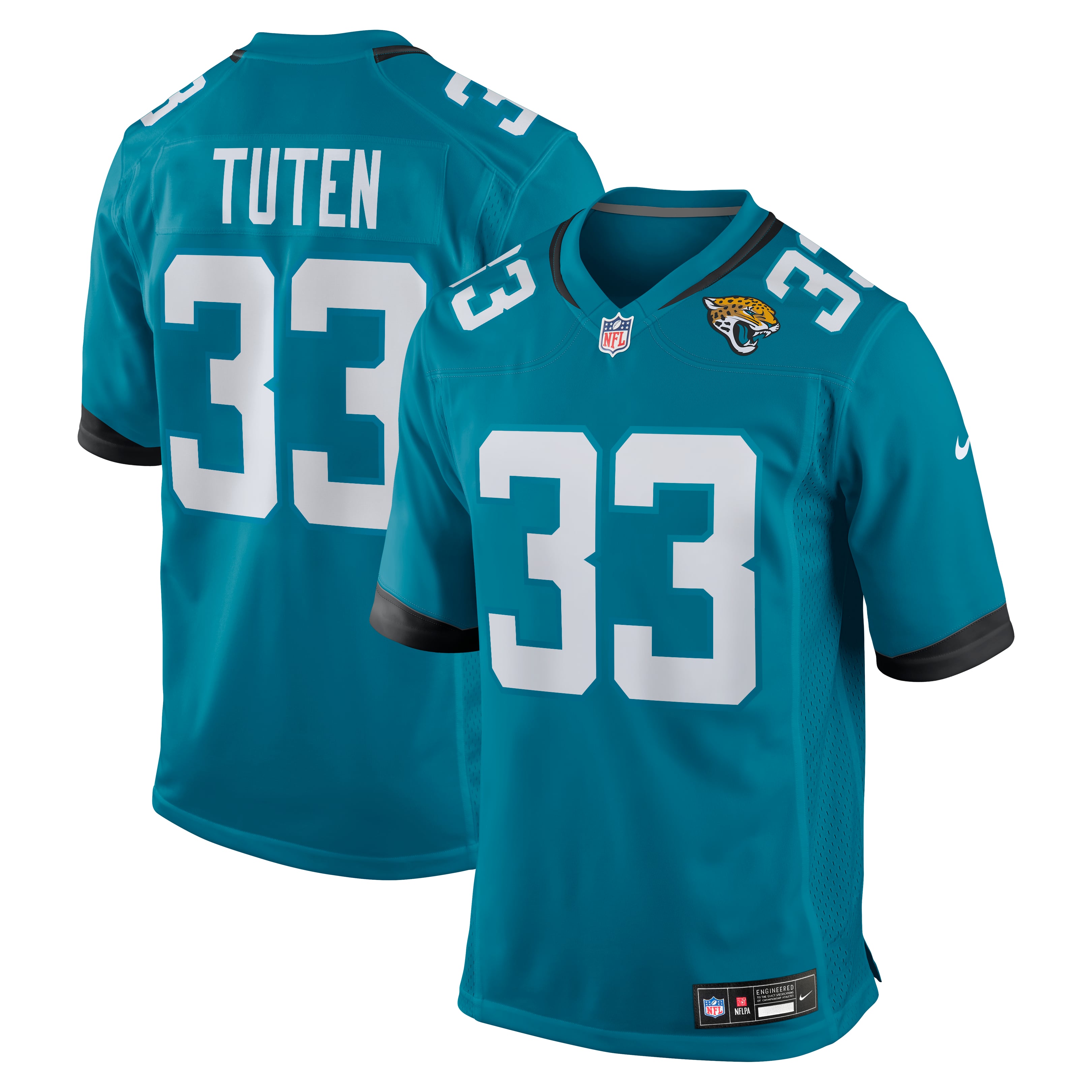Men's Nike Bhayshul Tuten  Teal Jacksonville Jaguars Team Game Jersey