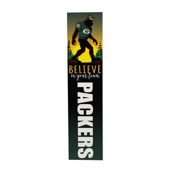 "Green Bay Packers 46"" x 11"" Bigfoot Believe in Yourself Porch Leaner Wood Sign"