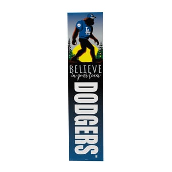 "Los Angeles Dodgers 46"" x 11"" Bigfoot Believe in Yourself Porch Leaner Wood Sign"