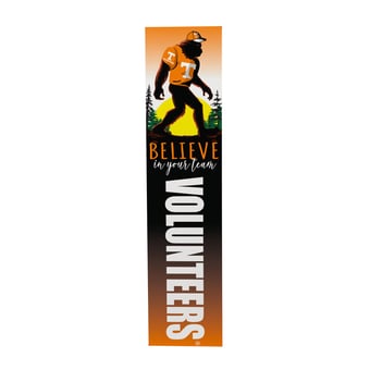 "Tennessee Volunteers 46"" x 11"" Bigfoot Believe in Yourself Porch Leaner Wood Sign"