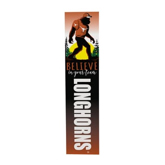 "Texas Longhorns 46"" x 11"" Bigfoot Believe in Yourself Porch Leaner Wood Sign"