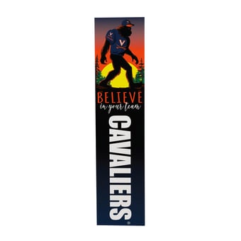 Virginia Cavaliers 46" x 11" Bigfoot Believe in Yourself Porch Leaner Wood Sign