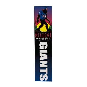 "New York Giants 46"" x 11"" Bigfoot Believe in Yourself Porch Leaner Wood Sign"