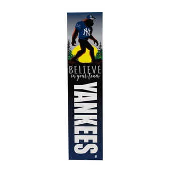 "New York Yankees 46"" x 11"" Bigfoot Believe in Yourself Porch Leaner Wood Sign"