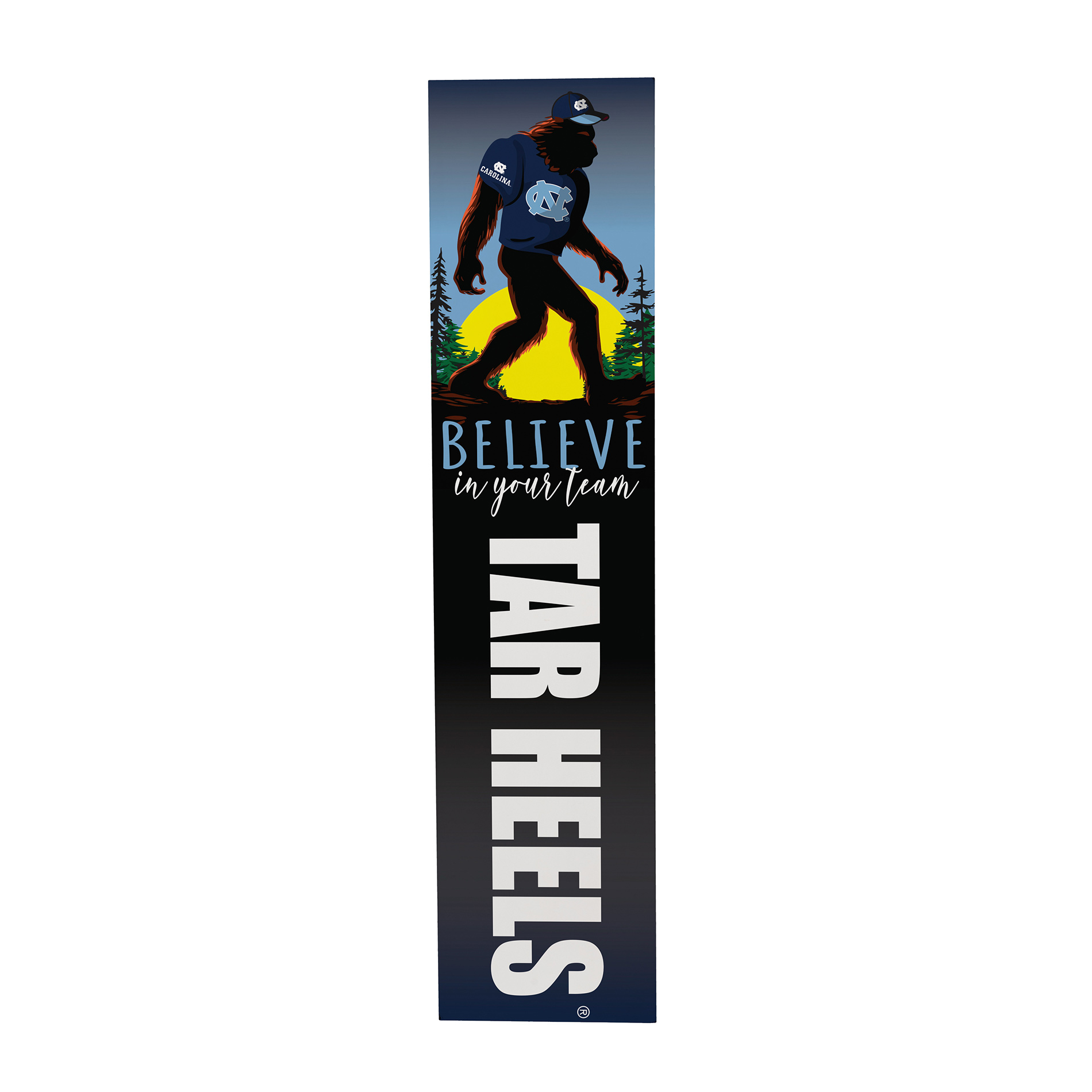 North Carolina Tar Heels 46″ x 11″ Bigfoot Believe in Yourself Porch Leaner Wood Sign North Carolina Tar Heels 46″ x 11″ Bigfoot Believe in Yourself Porch Leaner Wood Sign