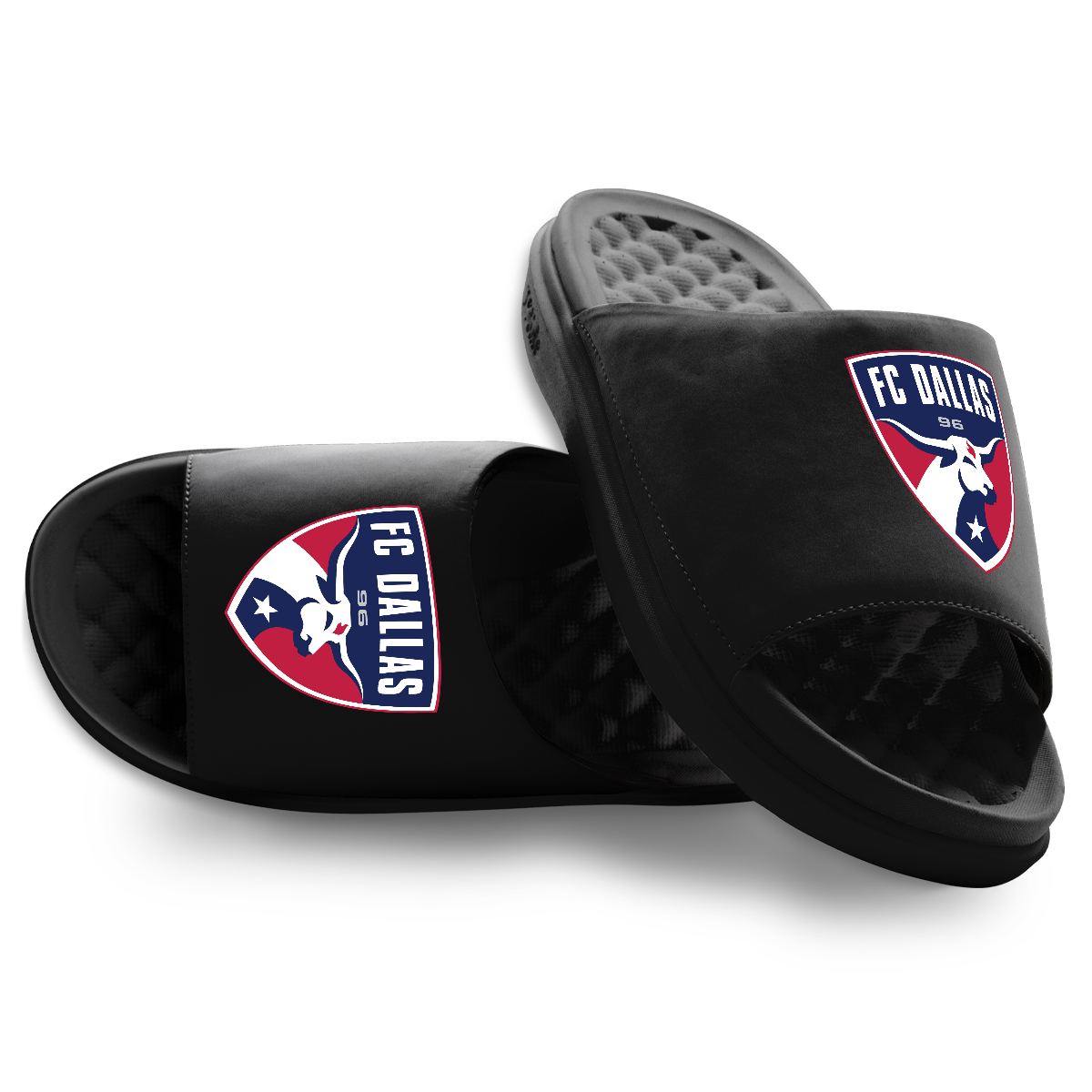 Youth ISlide Black FC Dallas Primary Motive Slide Sandals Youth ISlide Black FC Dallas Primary Motive Slide Sandals