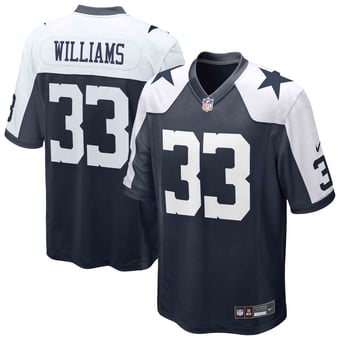 Men's Nike Javonte Williams Navy Dallas Cowboys Alternate Game Jersey