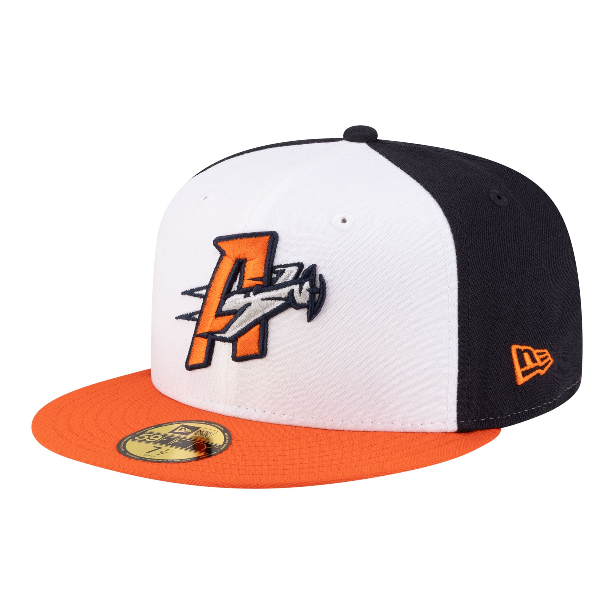 Men's New Era White/Orange Las Vegas Aviators Authentic Collection 59FIFTY Fitted Hat
