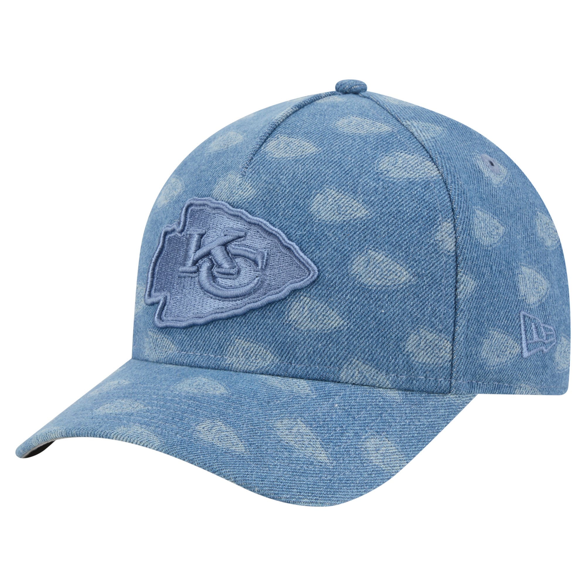 Women's New Era  Denim Kansas City Chiefs A-Frame 9FORTY Adjustable Hat