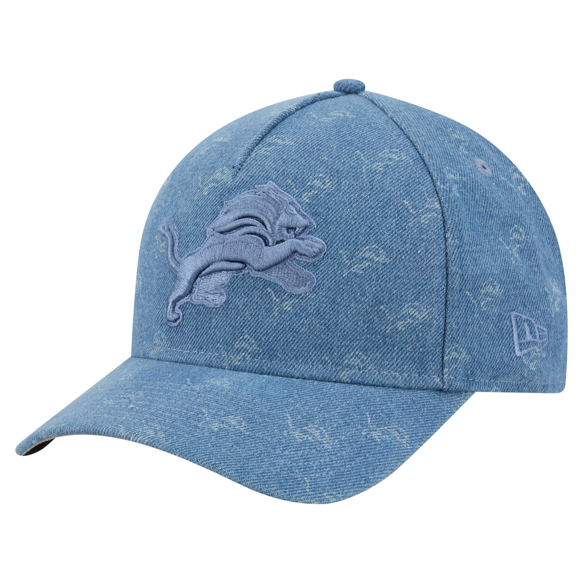 Women's New Era  Denim Detroit Lions A-Frame 9FORTY Adjustable Hat