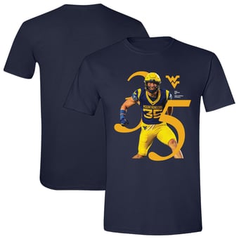 Unisex Reid Carrico Navy West Virginia Mountaineers Breakthrough Series NIL T-Shirt