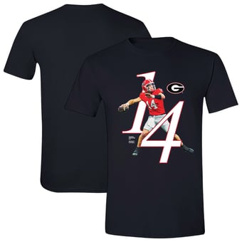 Unisex Gunner Stockton Black Georgia Bulldogs Breakthrough Series NIL T-Shirt