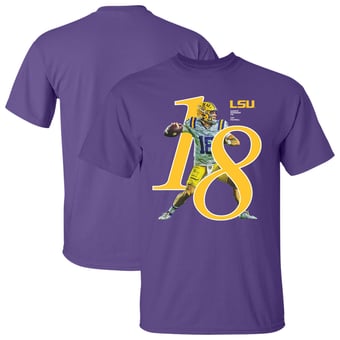 Unisex Garrett Nussmeier Purple LSU Tigers Breakthrough Series NIL T-Shirt