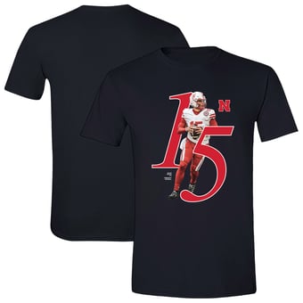 Unisex Dylan Raiola Black Nebraska Huskers Breakthrough Series NIL T-Shirt