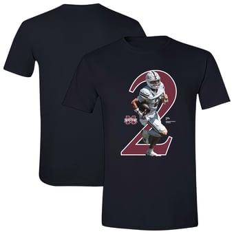 Unisex Blake Shapen Black Mississippi State Bulldogs Breakthrough Series NIL T-Shirt