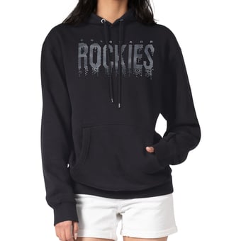 Women's G-III 4Her by Carl Banks  Black Colorado Rockies Metallic Drop Fleece Hoodie