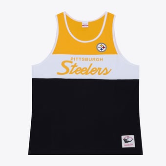 Men's Mitchell & Ness  Black/Gold Pittsburgh Steelers Head Coach Tank Top