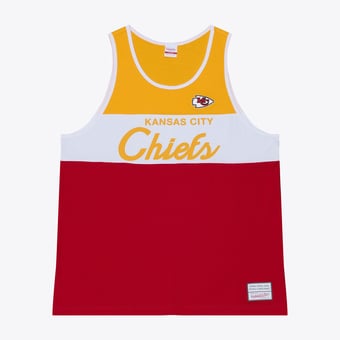 Men's Mitchell & Ness  Red/Gold Kansas City Chiefs Head Coach Tank Top