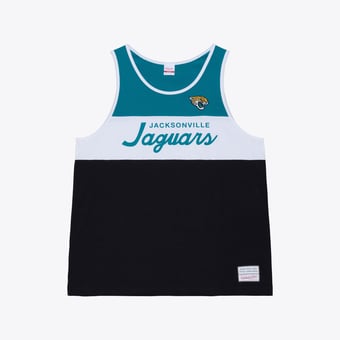 Men's Mitchell & Ness  Black/Teal Jacksonville Jaguars Head Coach Tank Top