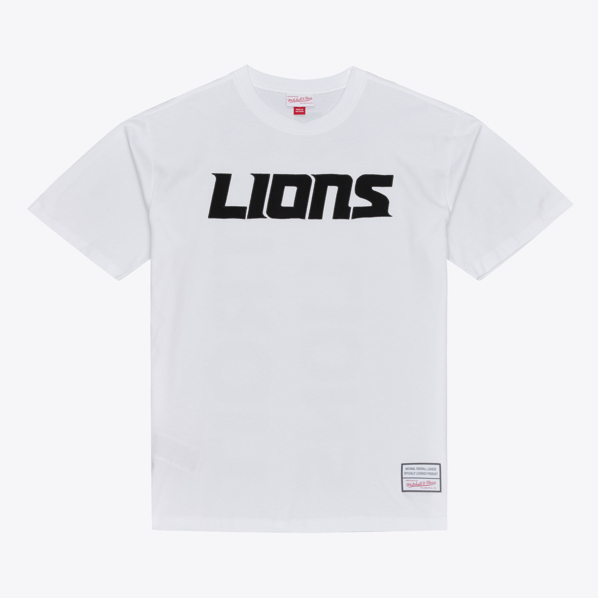 Men's Mitchell & Ness White Detroit Lions Monochrome T-Shirt