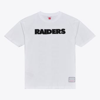 Men's Mitchell & Ness White Las Vegas Raiders Monochrome T-Shirt