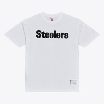 Men's Mitchell & Ness White Pittsburgh Steelers Monochrome T-Shirt