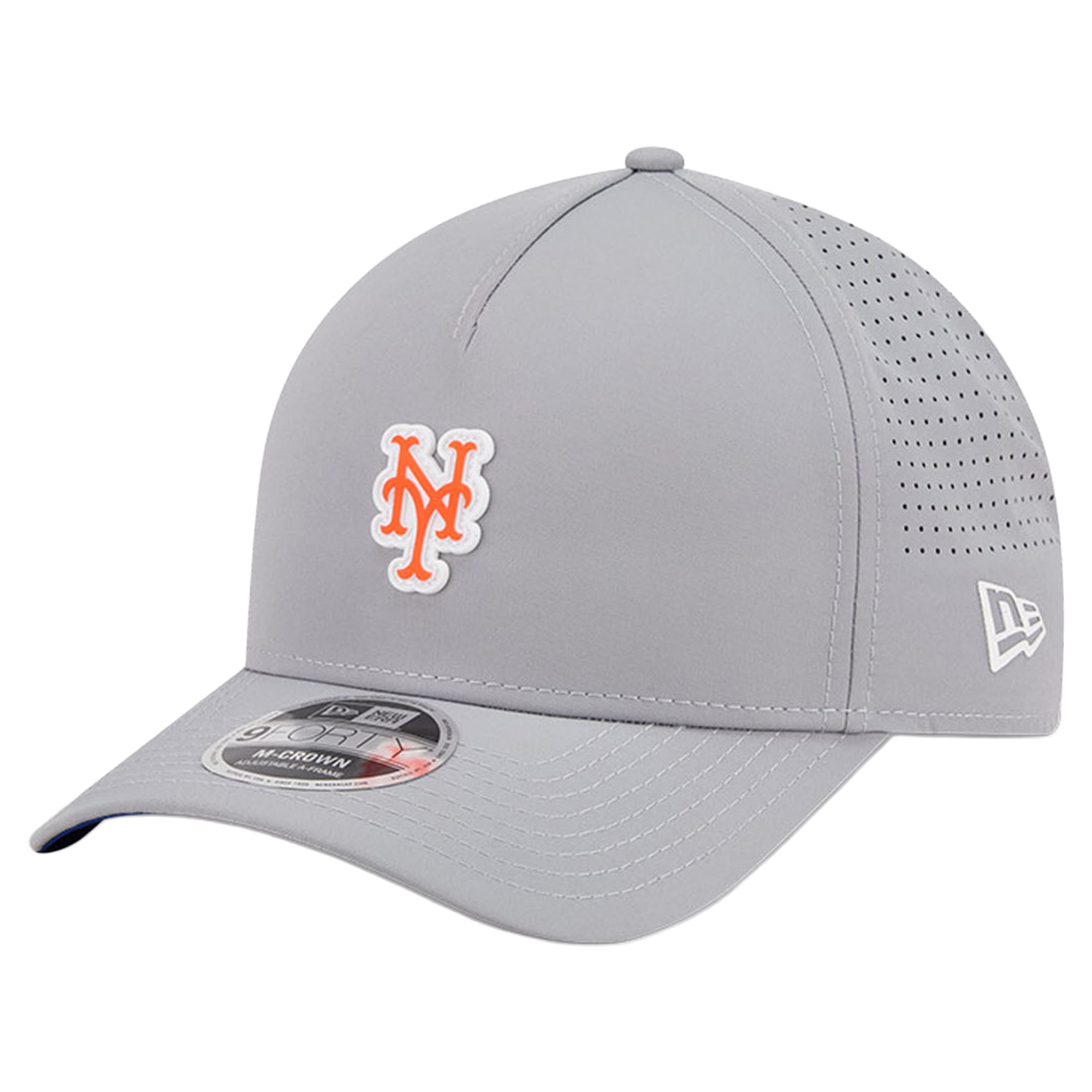Men's New Era  Gray New York Mets Micro Logo 9FORTY M-Crown A-Frame Adjustable Hat