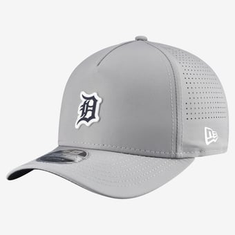 Men's New Era  Gray Detroit Tigers Micro Logo 9FORTY M-Crown A-Frame Adjustable Hat