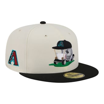 Men's New Era  Cream/Black Arizona Diamondbacks Bullpen Cart 59FIFTY Fitted Hat