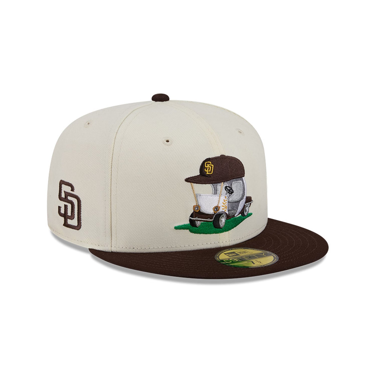 Men's New Era  Cream/Brown San Diego Padres Bullpen Cart 59FIFTY Fitted Hat
