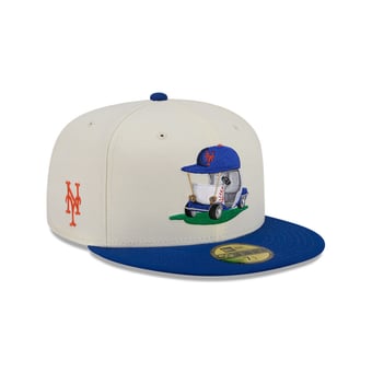 Men's New Era  Cream/Royal New York Mets Bullpen Cart 59FIFTY Fitted Hat