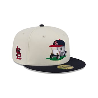 Men's New Era  Cream/Navy St. Louis Cardinals Bullpen Cart 59FIFTY Fitted Hat