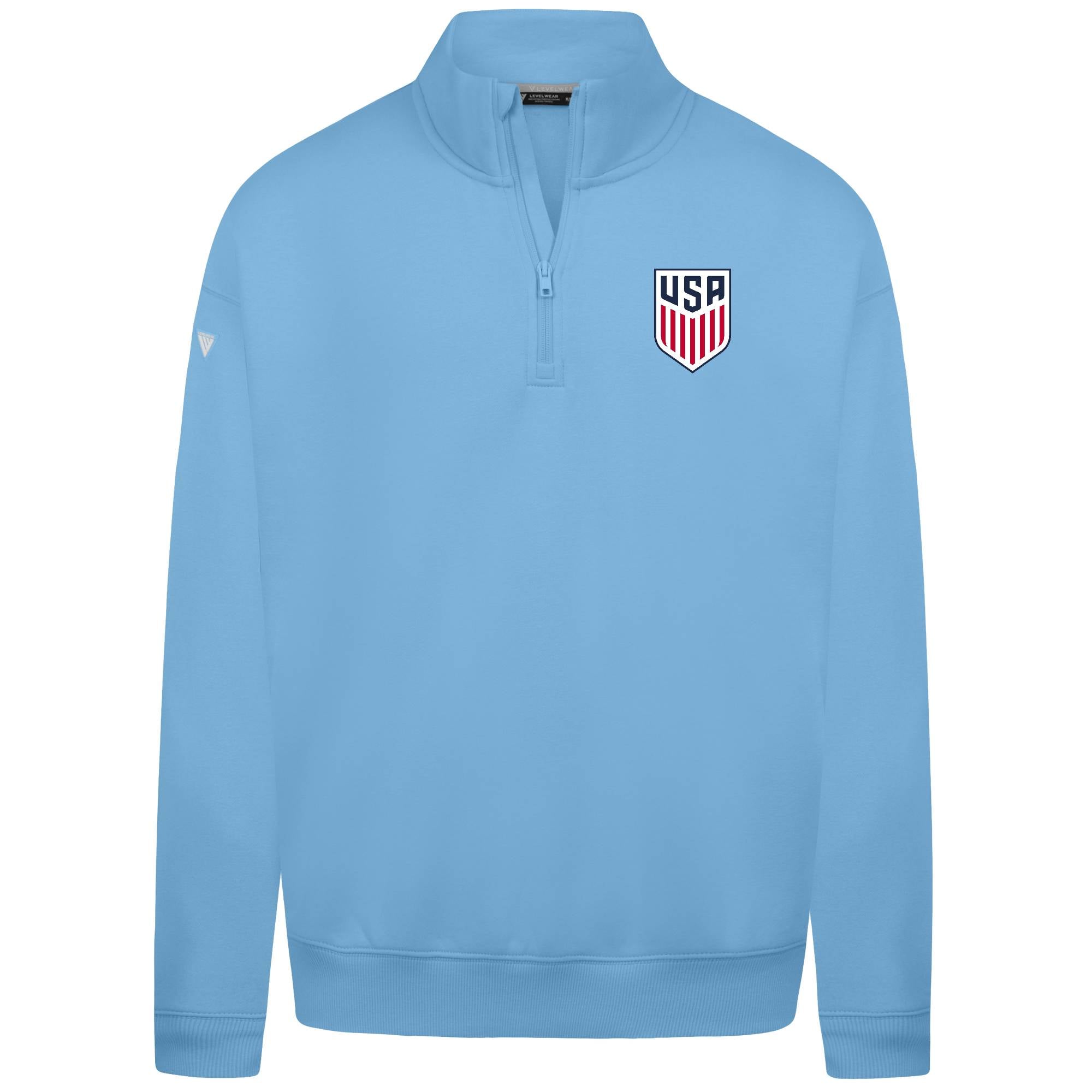 Men's Levelwear Light Blue USMNT Murray Quarter-Zip Sweatshirt