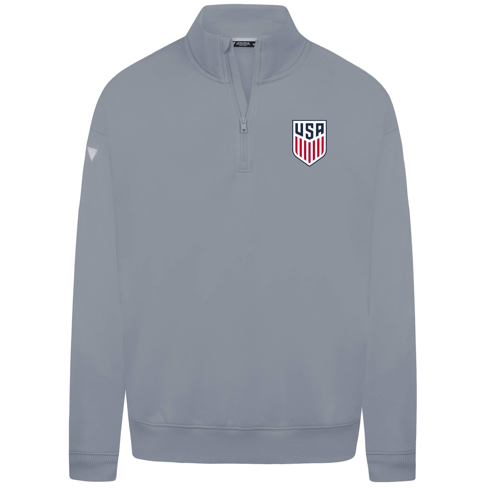 Men's Levelwear Gray USMNT Murray Quarter-Zip Sweatshirt