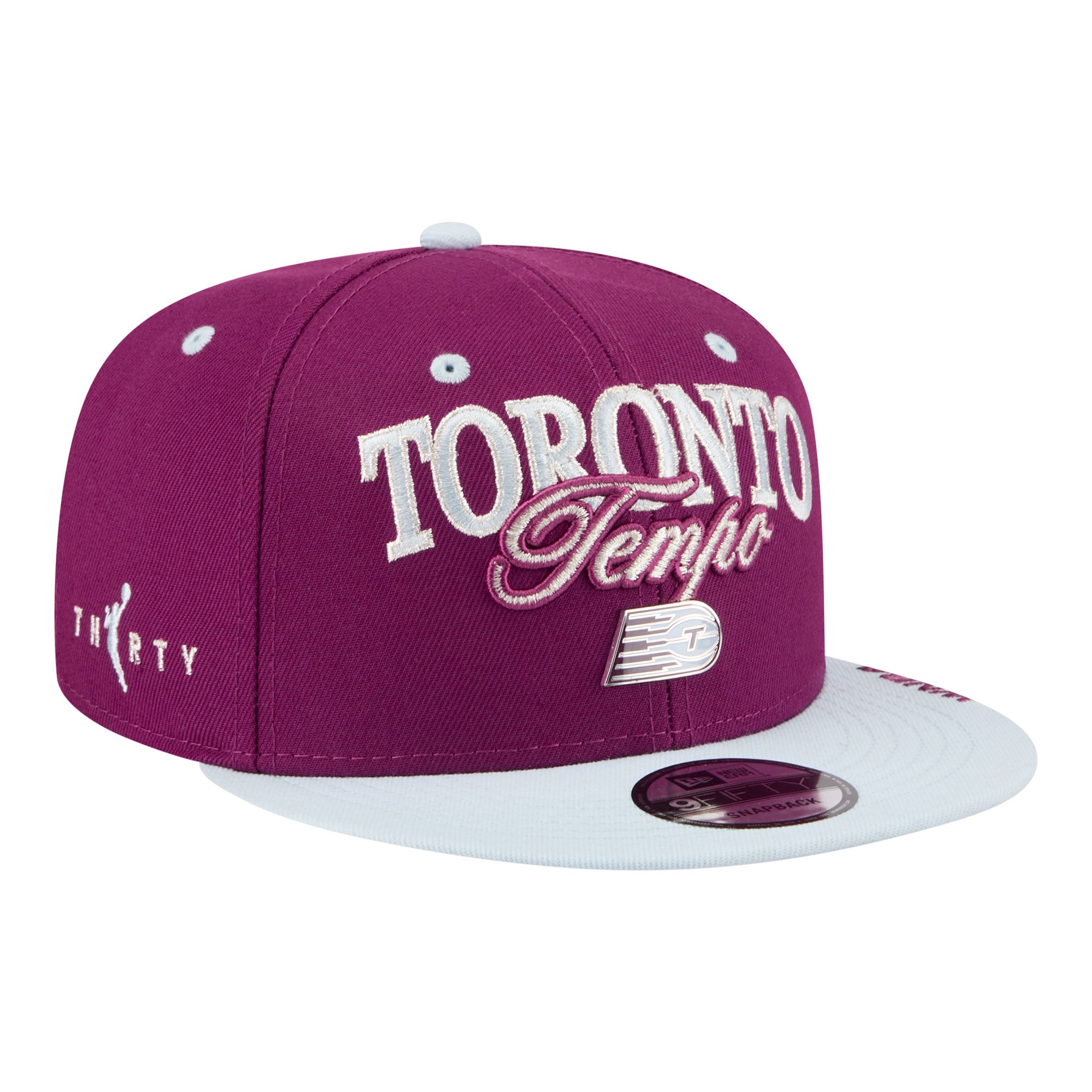 Men's New Era Bordeaux/Hydrogen Blue Toronto Tempo Tip-Off 9FIFTY Snapback Hat