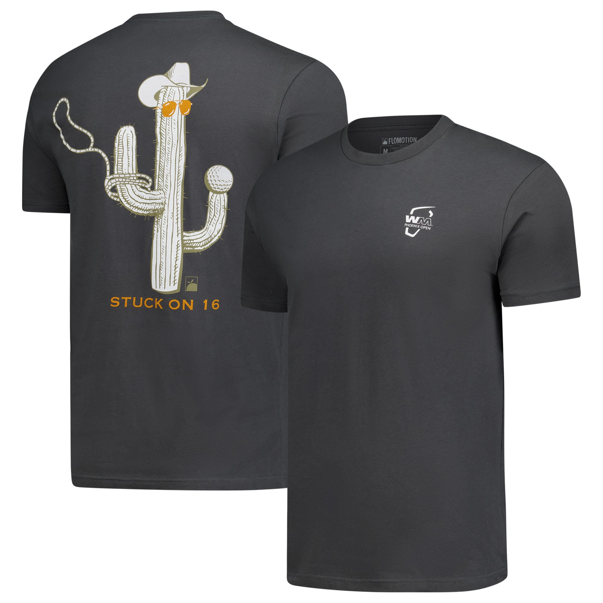 Unisex Flomotion Gray WM Phoenix Open Stuck on 16 T-Shirt