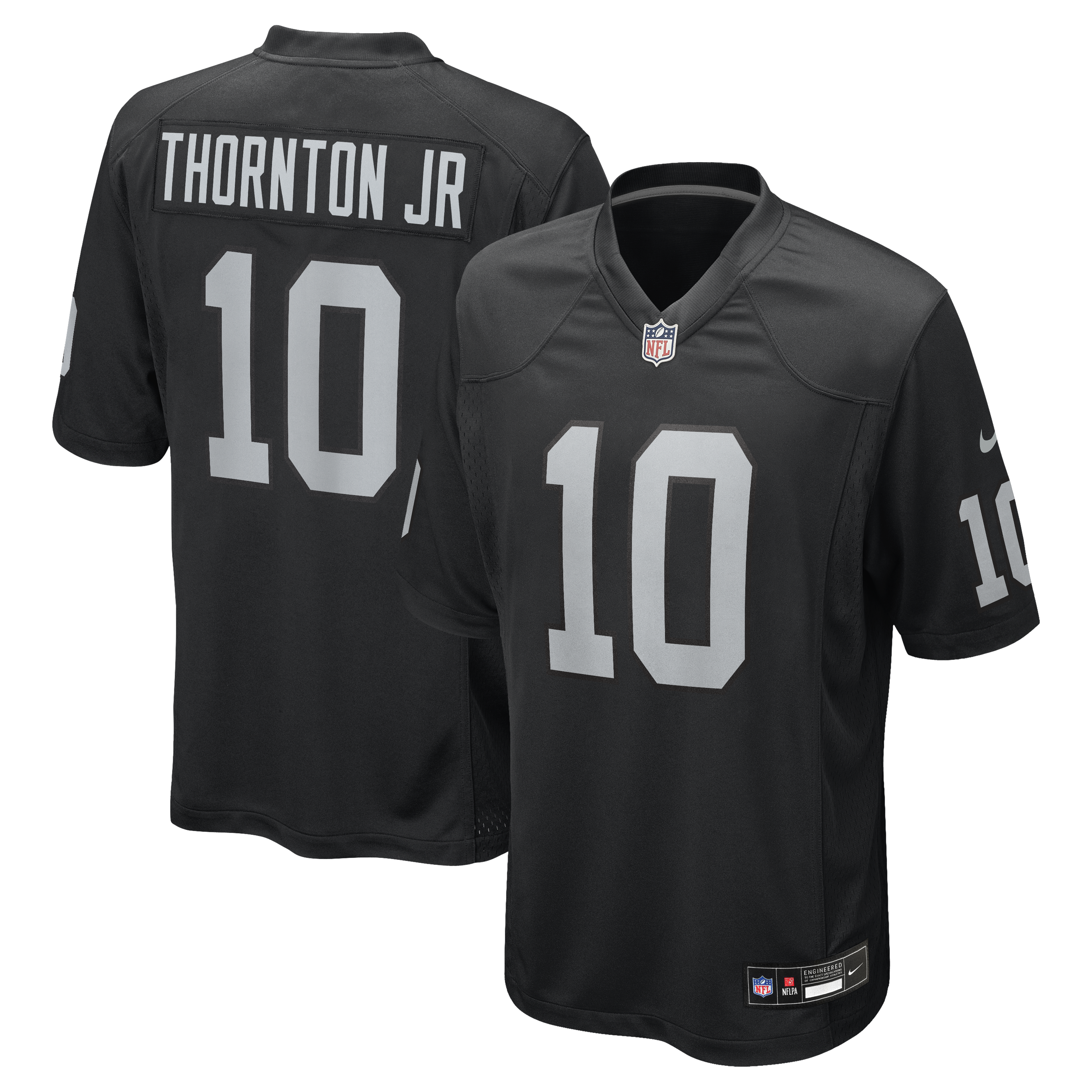 Men's Nike Dont'e Thornton Jr.  Black Las Vegas Raiders Team Game Jersey